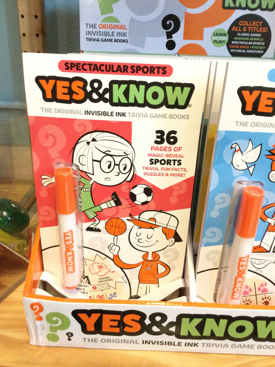 Yes & Know Invisible Ink Trivia Game Book- Spectacular Sports – Bird ...